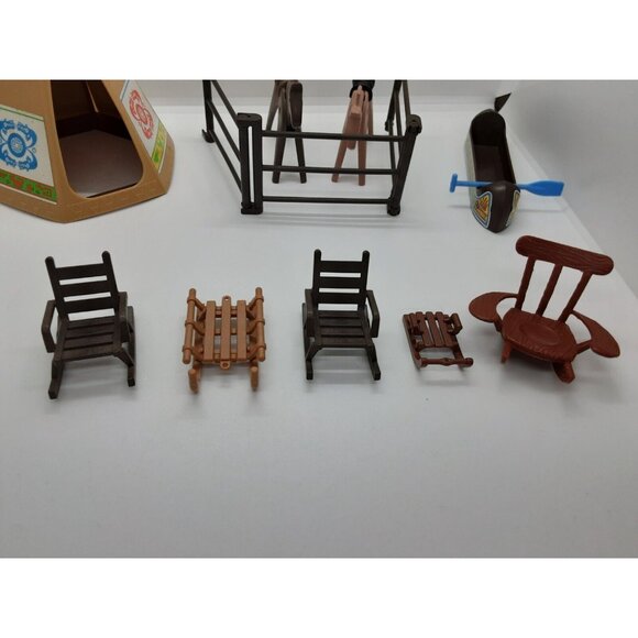 Huge 50 pieces Playmobil 1974 Cowboy and Indians Lot Geobra, Horses, Wolf, Gun - Picture 3 of 8